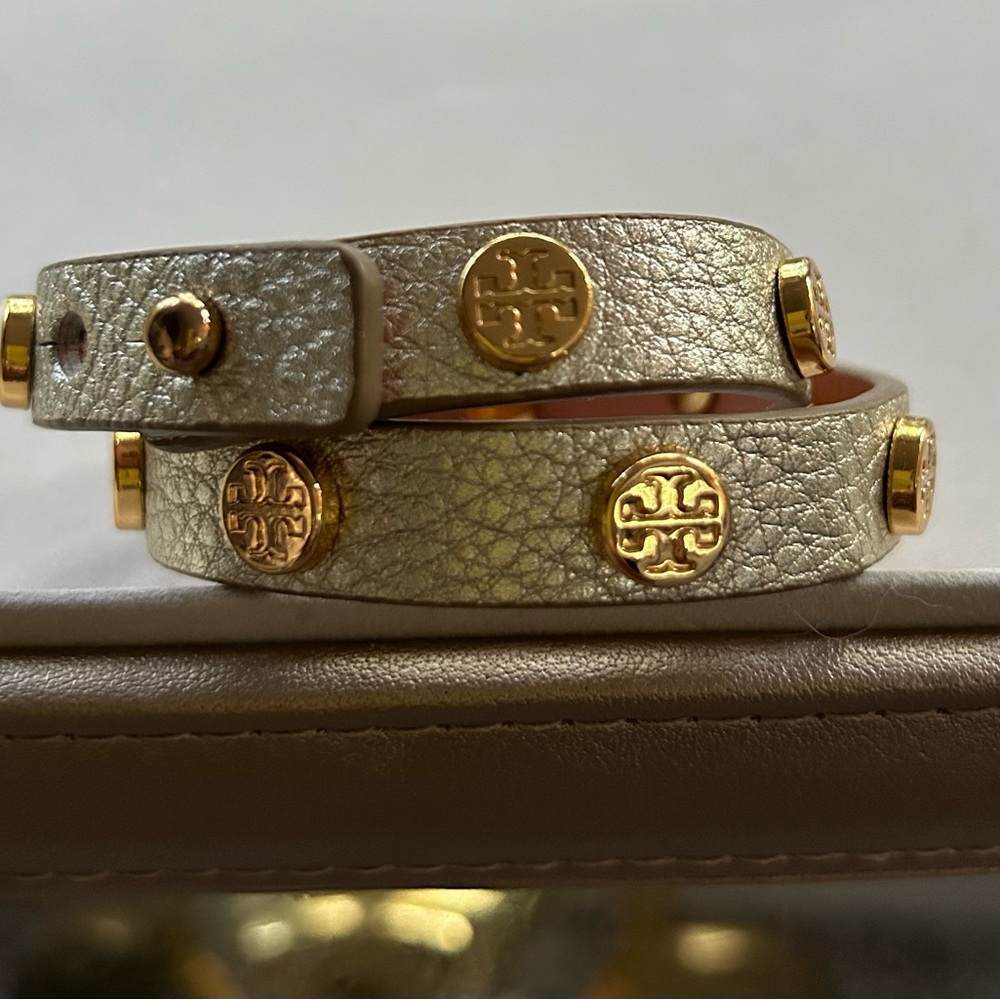 Tory Burch leather wrap bracelet bundle